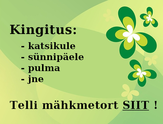 Mähkmetordid telli Vanaemalt - Vanaisalt! Mähkmetordid telli Vanaemalt - Vanaisalt!